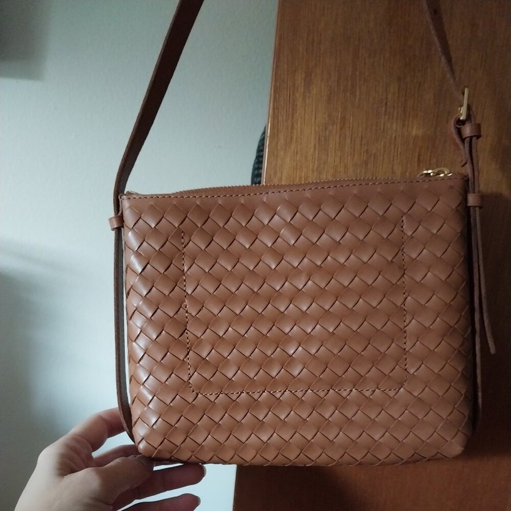 Madewell Crossbody Bag in Handwoven Leather Brand New